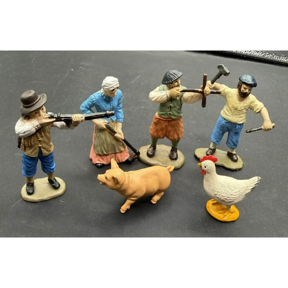 Safari Ltd‎ Settler Blacksmith Figurines Historical Farm Diorama Colonial 6 PCS
